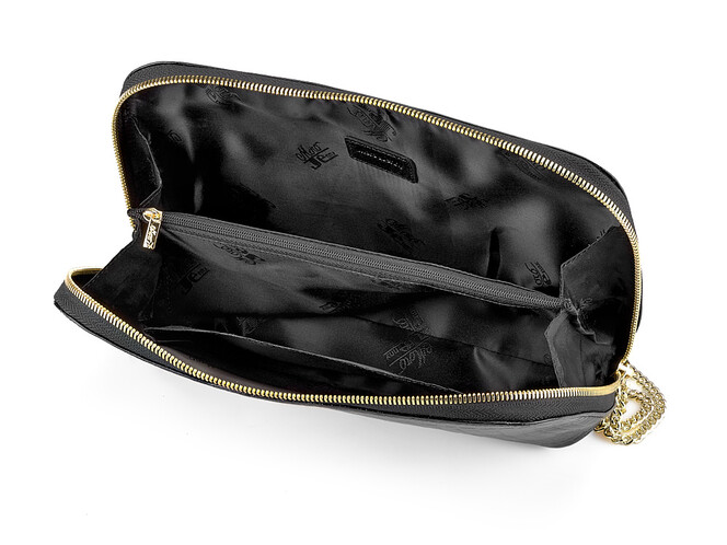 Кожаная женская косметичка Moro&Jenny 59057 A Black чёрная, Цвет: Черный, фото , изображение 2