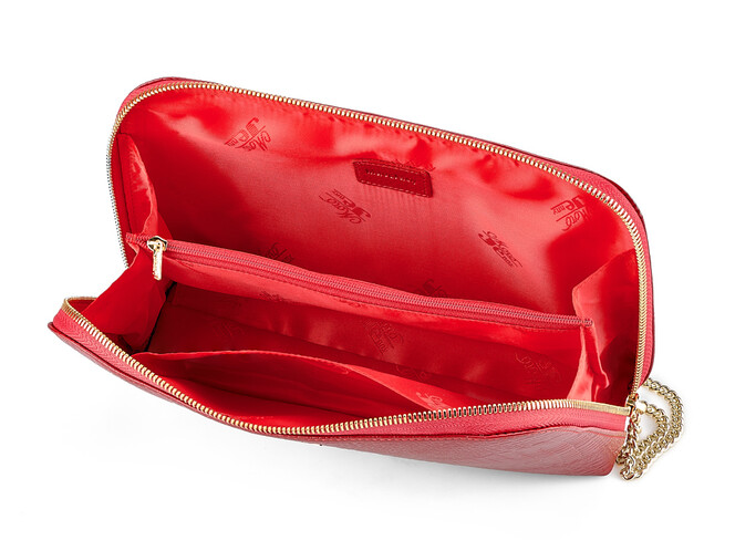 Кожаная женская косметичка Moro&Jenny 59057 E Red красная, Цвет: Красный, фото , изображение 2