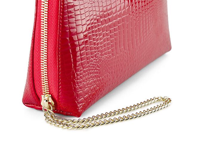 Кожаная женская косметичка Moro&Jenny 59057 E Red красная, Цвет: Красный, фото , изображение 5