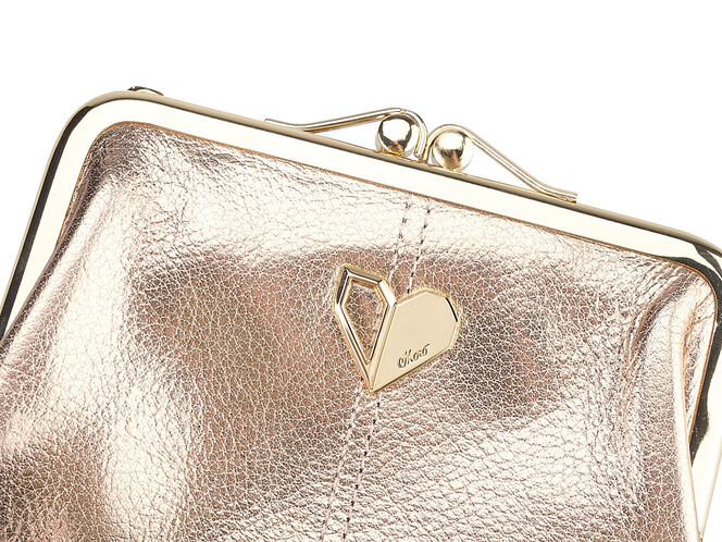 Компактный женский кошелёк из натуральной кожи Moro&Jenny 182-144 O Gold золотистый, Цвет: Золотистый, фото , изображение 7