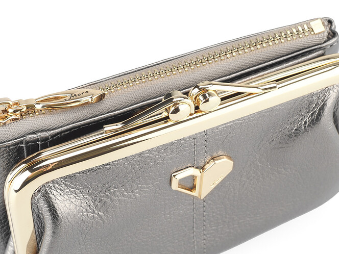 Компактний жіночий гаманець з натуральної шкіри Moro&Jenny 182-144 N Silver сріблястий, Колір: Срібний, фото , зображення 8