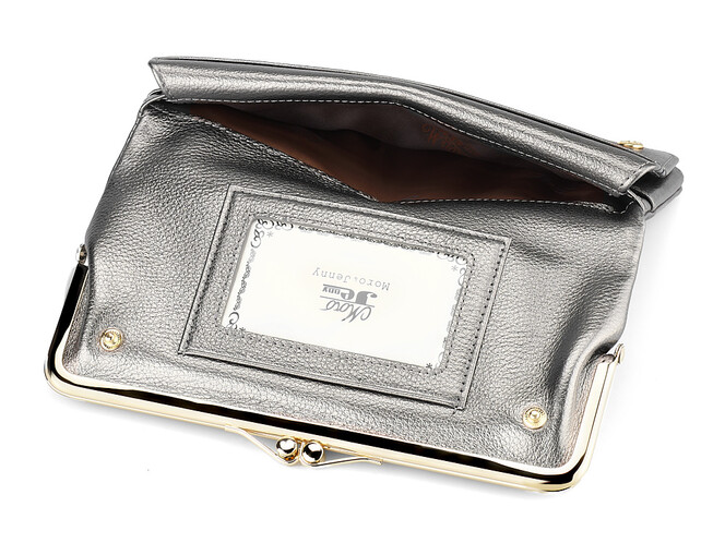 Шкіряний жіночий гаманець Moro&Jenny 182-143 N Silver сріблястий, Колір: Срібний, фото , зображення 6