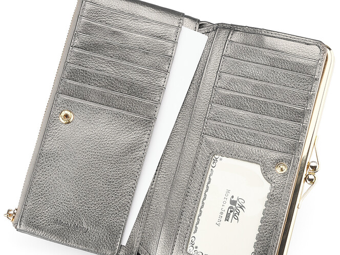 Шкіряний жіночий гаманець Moro&Jenny 182-143 N Silver сріблястий, Колір: Срібний, фото , зображення 4