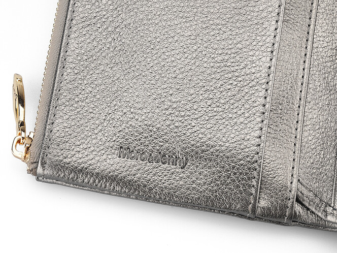 Шкіряний жіночий гаманець Moro&Jenny 182-143 N Silver сріблястий, Колір: Срібний, фото , зображення 9