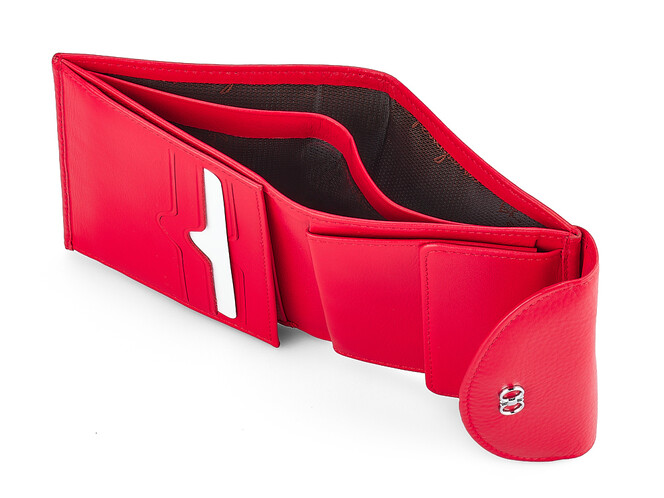 Женский кошелек из натуральной кожи Salvatore Ferragamo 8092 E Red красный, Цвет: Красный, фото , изображение 3