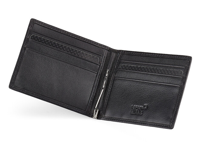 Мужское портмоне с зажимом для купюр Мont Blanc 2809 чёрный, фото , изображение 2