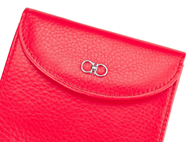 Женский кошелек из натуральной кожи Salvatore Ferragamo 8092 E Red красный, Цвет: Красный, фото , изображение 7