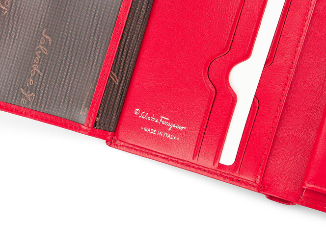 Женский кошелек из натуральной кожи Salvatore Ferragamo 8092 E Red красный, Цвет: Красный, фото , изображение 5