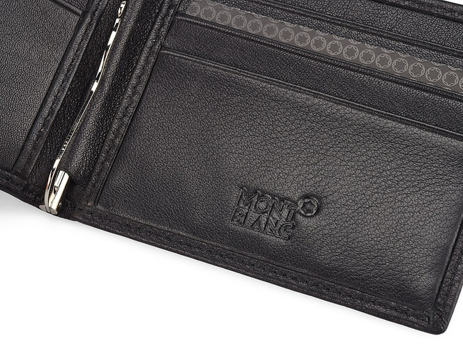 Мужское портмоне с зажимом для купюр Мont Blanc 2809 чёрный, фото , изображение 3