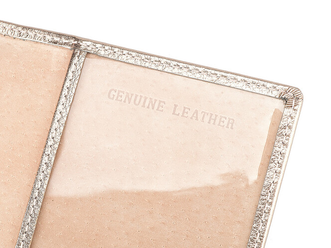 Женская обложка для паспорта из натуральной кожи Moro&Jenny 182-25 O Gold золотистая, Цвет: Золотистый, фото , изображение 3