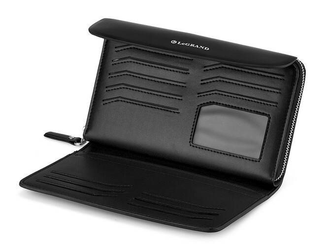 Кожаный мужской клатч LeGRAND collection 8028-3 чёрный, фото , изображение 4