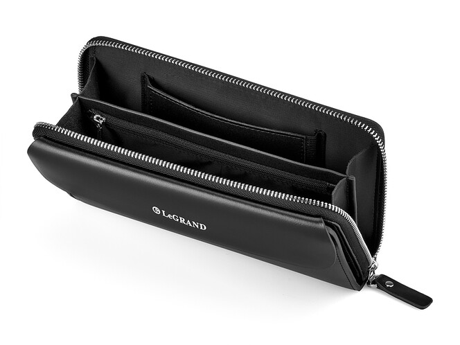 Кожаный мужской клатч LeGRAND collection 8028-3 чёрный, фото , изображение 2