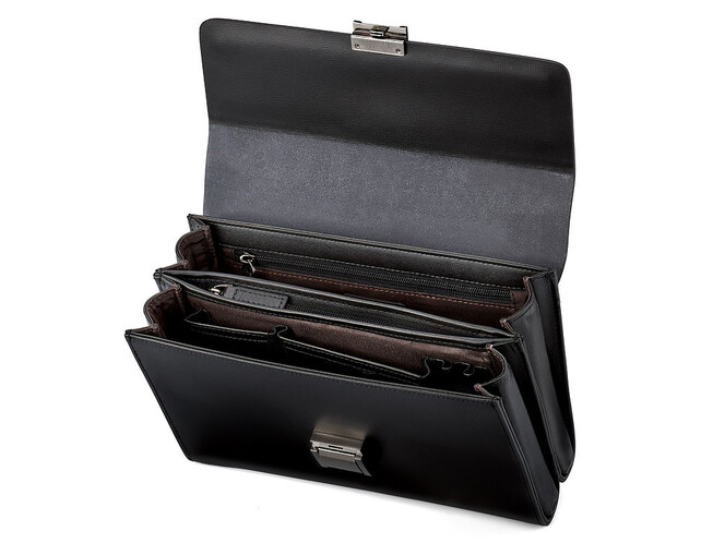 Мужская барсетка из натуральной кожи  LeGRAND collection 7002A чёрная, фото , изображение 4