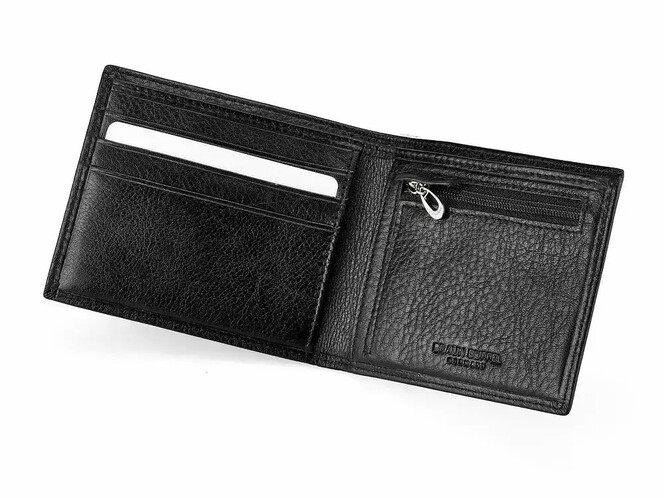 Тонке чоловіче шкіряне портмоне Braun Buffel 9939 чорний, фото , зображення 2