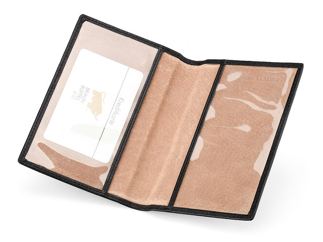 Шкіряна чоловіча обкладинка на паспорт Braun Buffel 9909 чорна, фото , зображення 2