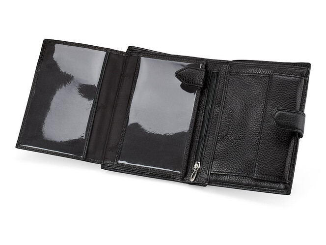 Чоловіче портмоне з натуральної шкіри Braun Buffel 9926 чорний, фото , зображення 4