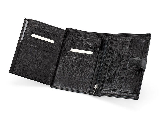 Чоловіче портмоне з натуральної шкіри Braun Buffel 9926 чорний, фото , зображення 2