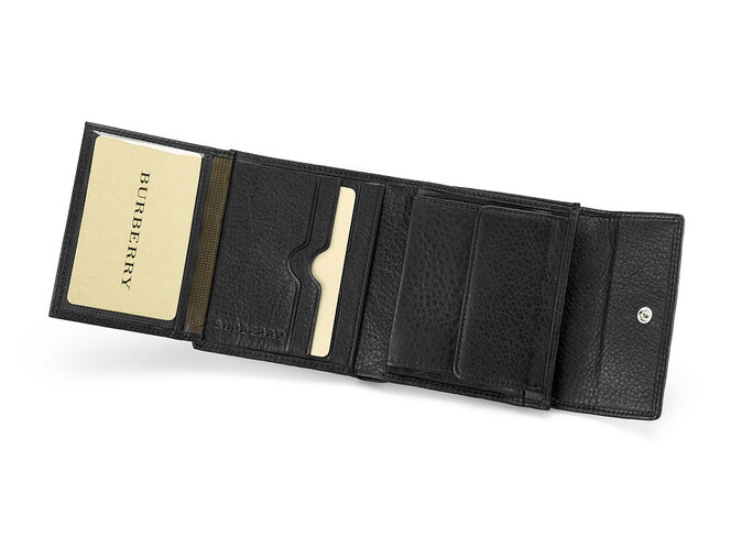 Гаманець з м'якої шкіри вищого сорту Burberry 5632 A Black чорний, Колір: Чорний, фото , зображення 2