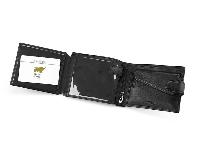 Чоловіче портмоне зі щільної шкіри Braun Buffel 9924 чорний, фото , зображення 6