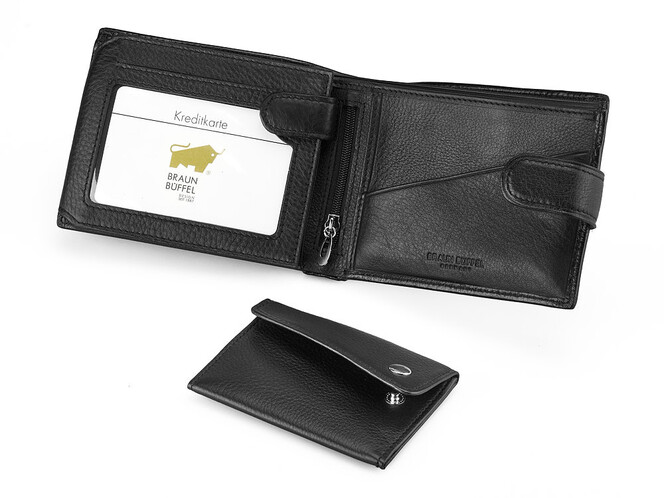 Чоловіче портмоне зі щільної шкіри Braun Buffel 9924 чорний, фото , зображення 2