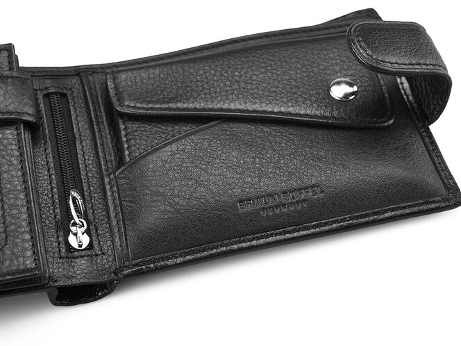 Чоловіче портмоне зі щільної шкіри Braun Buffel 9924 чорний, фото , зображення 8