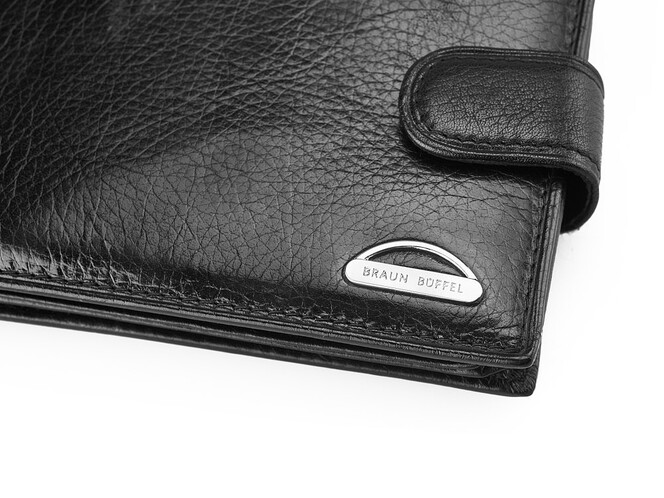 Чоловіче портмоне зі щільної шкіри Braun Buffel 9924 чорний, фото , зображення 9