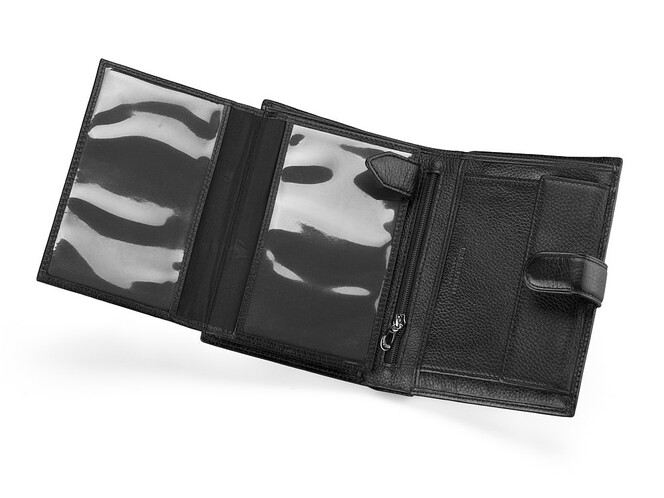 Вертикальное портмоне из натуральной кожи Braun Buffel 9927 чёрный, фото , изображение 3