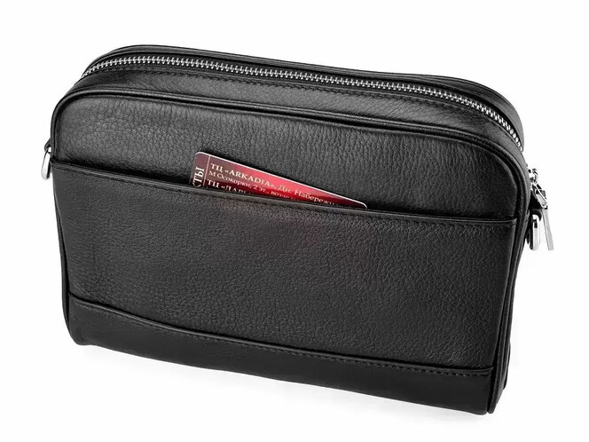 Мужская сумка из натуральной кожи LeGRAND collection 6866-5 чёрная, фото , изображение 8