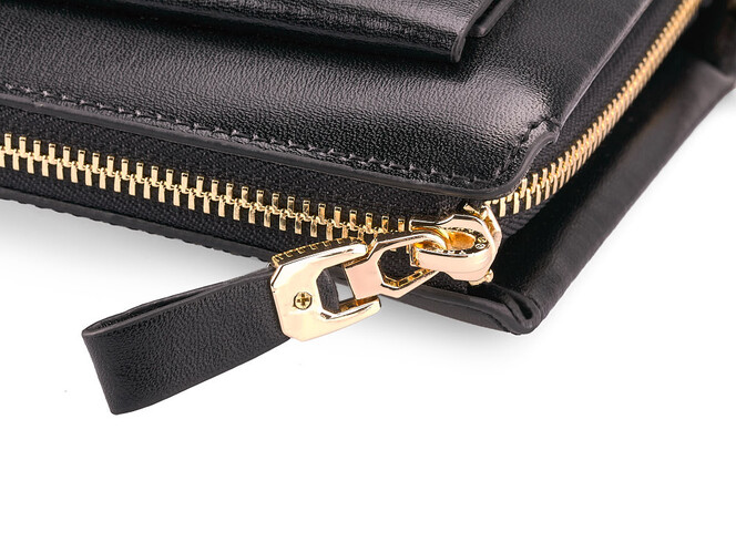 Мужской клатч из натуральной кожи Мont Blanc 8187-3 чёрный, Цвет: Черный, фото , изображение 8