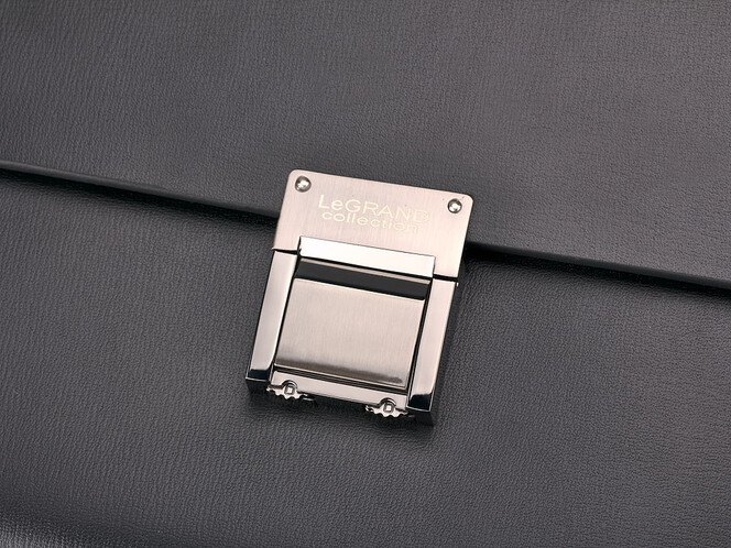 Мужская барсетка из натуральной кожи  LeGRAND collection 7002A чёрная, фото , изображение 6