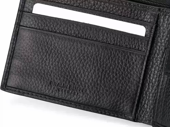 Чоловіче портмоне з натуральної шкіри Braun Buffel 9903 чорний, фото , зображення 4