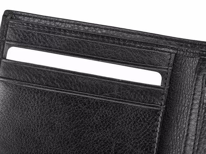 Тонке чоловіче шкіряне портмоне Braun Buffel 9939 чорний, фото , зображення 7
