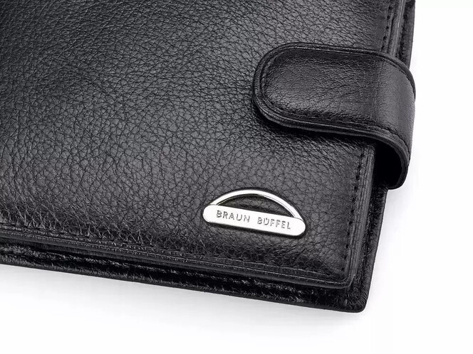 Чоловіче шкіряне портмоне Braun Buffel 9918 чорний, фото , зображення 8