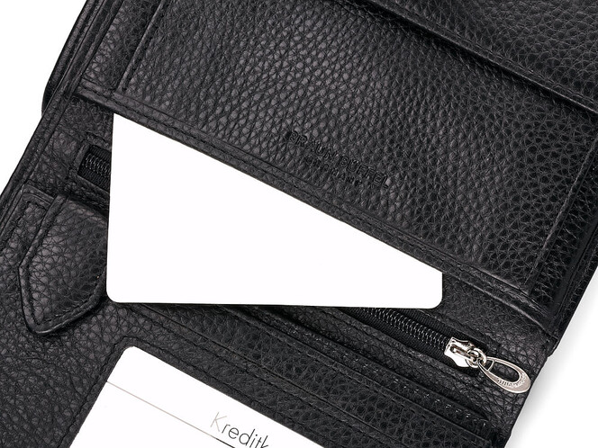 Чоловіче портмоне з натуральної шкіри Braun Buffel 9926 чорний, фото , зображення 11