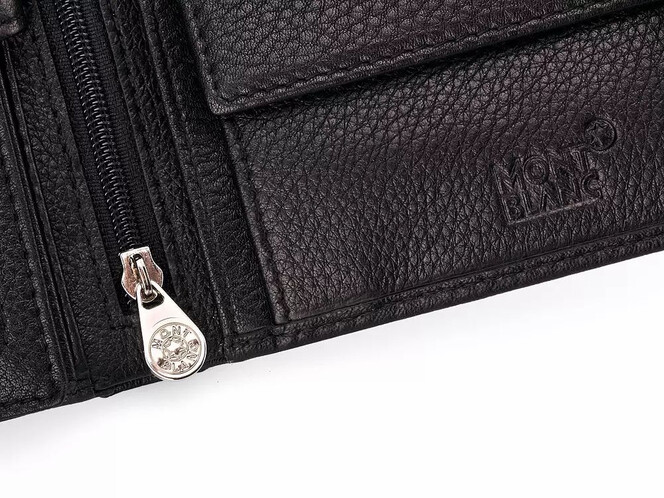 Мужское портмоне из натуральной кожи Мont Blanc 2792 чёрный, фото , изображение 7