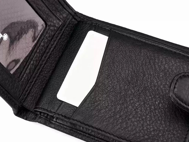 Мужское портмоне из натуральной кожи Мont Blanc 2795 чёрный, фото , изображение 8