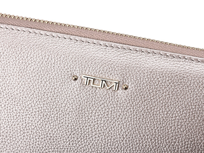 Кожаный женский кошелек - клатч TUMI 1051 T Silver серебристый, Цвет: Серебристый, фото , изображение 4