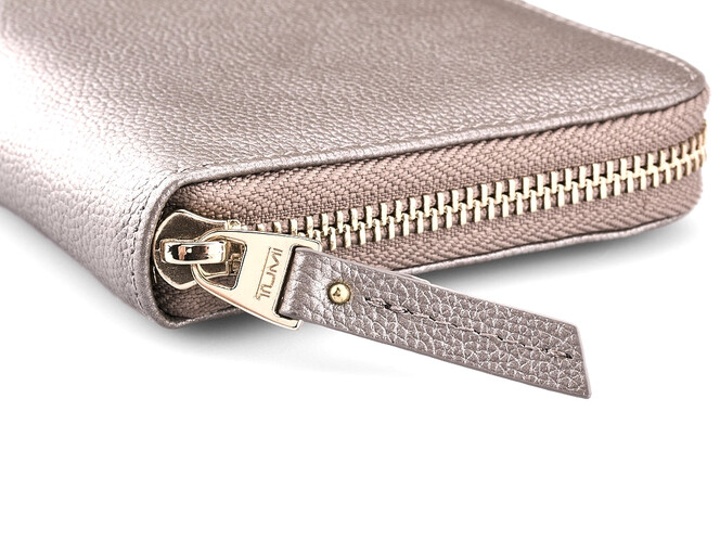 Кожаный женский кошелек - клатч TUMI 1051 T Silver серебристый, Цвет: Серебристый, фото , изображение 5