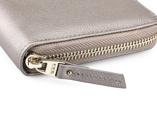 Кожаный женский кошелек  TUMI 1053 T Silver серебристый, Цвет: Серебристый, фото , изображение 7