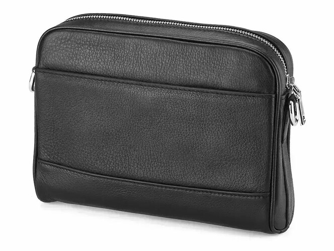 Мужская сумка из натуральной кожи LeGRAND collection 6866-5 чёрная, фото , изображение 4