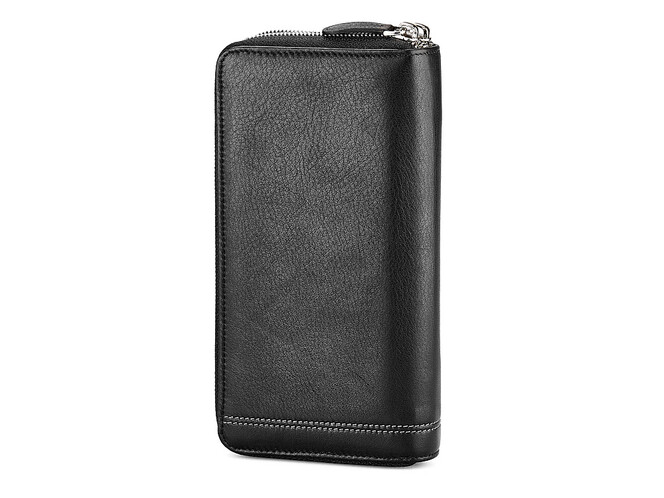 Мужской клатч из натуральной кожи JanCarlo Baretti 8766 чёрный, фото , изображение 4