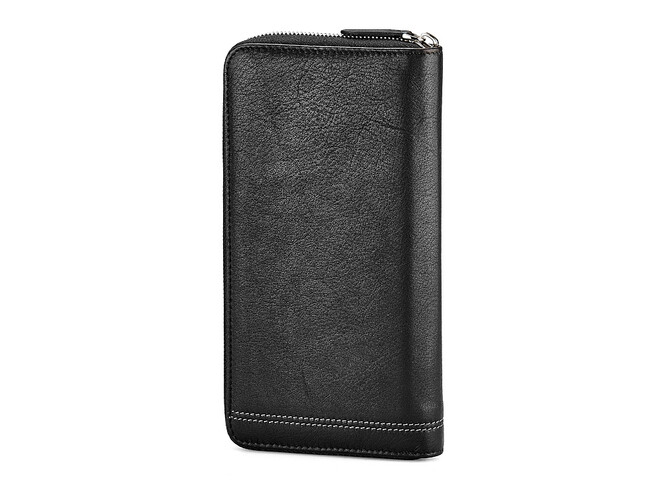 Мужской клатч из натуральной кожи JanCarlo Baretti 8765 чёрный, фото , изображение 3