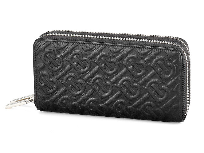 Вместительный кожаный женский кошелек Burberry 5638 A Black чёрный, Цвет: Черный, фото , изображение 4