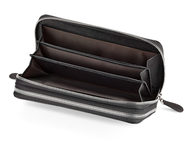 Мужской клатч из натуральной кожи JanCarlo Baretti 8766 чёрный, фото , изображение 3