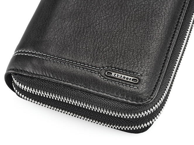 Мужской клатч из натуральной кожи JanCarlo Baretti 8766 чёрный, фото , изображение 6