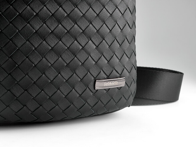 Сумка - слінг зі шкіри вищого сорту LeGRAND collection 2002-15 чорна, фото , зображення 10