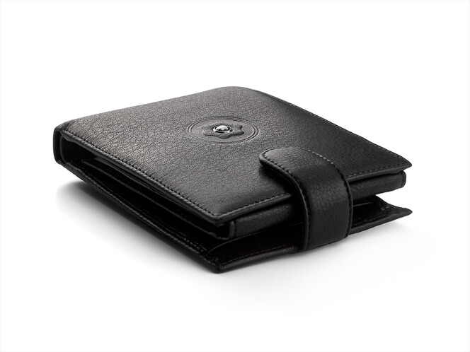 Чоловіче портмоне з натуральної шкіри Mont Blanc 3002 чорний, фото , зображення 3