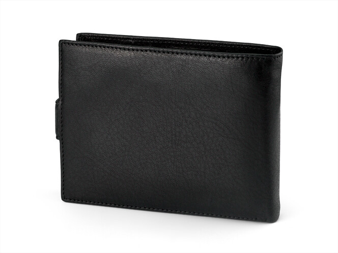 Чоловіче портмоне з натуральної шкіри Mont Blanc 3002 чорний, фото , зображення 2