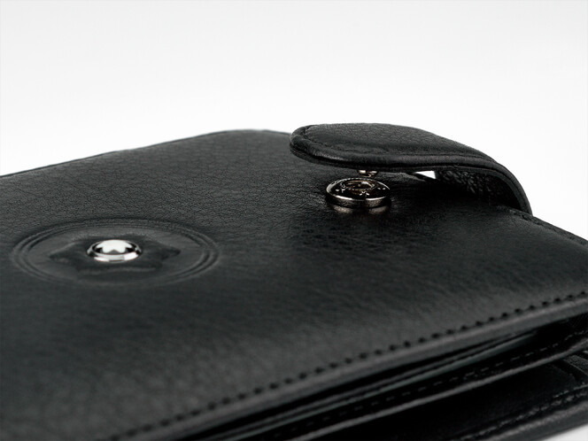 Чоловіче портмоне з натуральної шкіри Mont Blanc 3002 чорний, фото , зображення 9