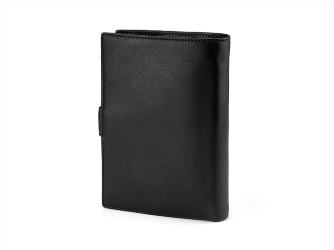 Кожаное мужское портмоне Мont Blanc 3004 чёрный, фото , изображение 2